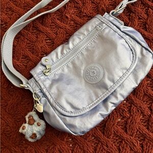 Kipling Metallic Blue Crossbody Bag